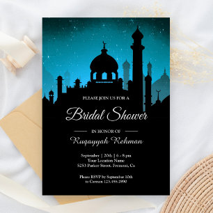 Invitación Cielo Nocturno Turquesa Noches Árabes Despedida de