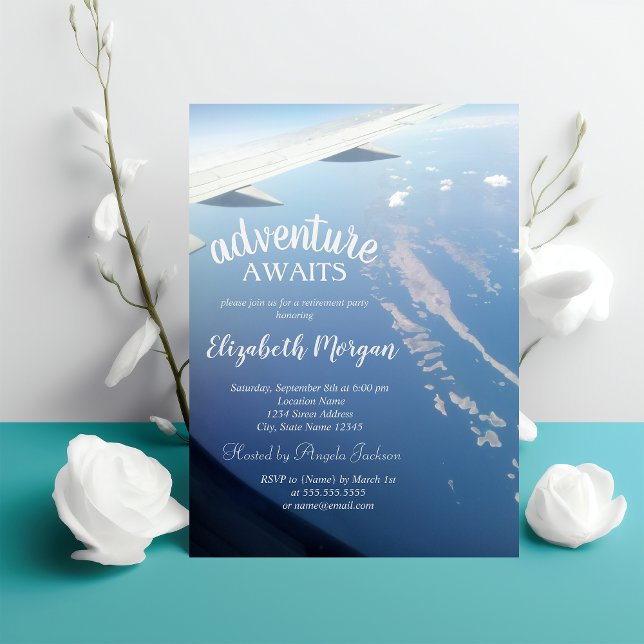 Invitación Cielo, Océano, Fiesta de Jubilación de Avión (Subido por el creador)