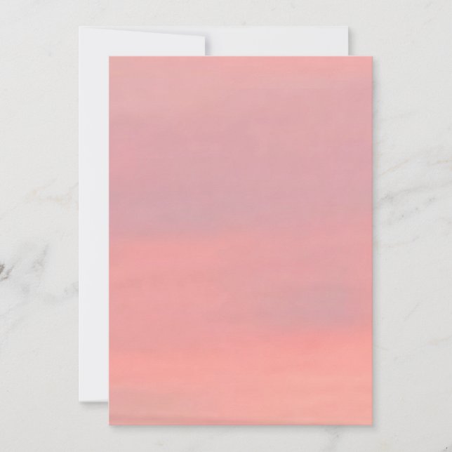 Invitación Cielo rosa y morado del personalizable (Anverso)