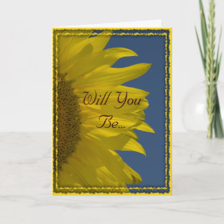 Invitación Cielo vertical de girasol serás mi novia