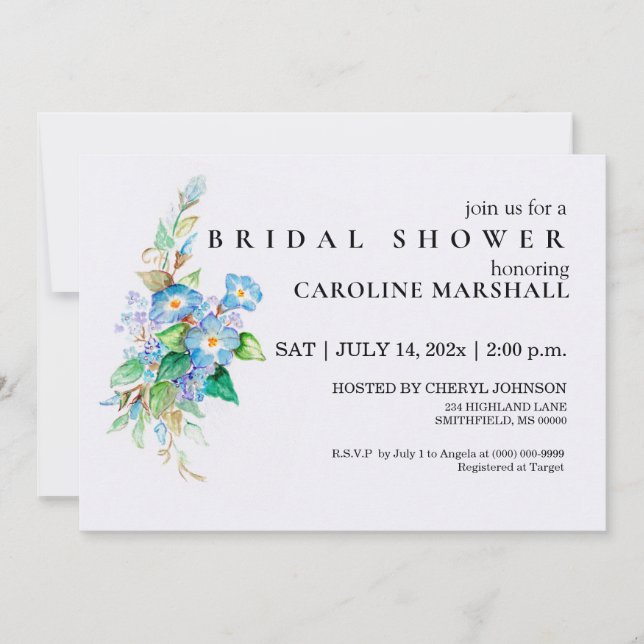 Invitación Cielos Azules (Anverso)