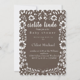 Invitación cielto lindo Papel picado bebé ducha