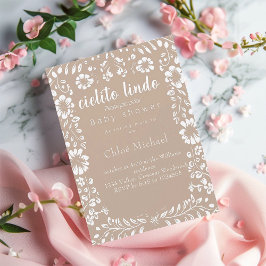 Invitación cielto lindo Papel picado bebé ducha