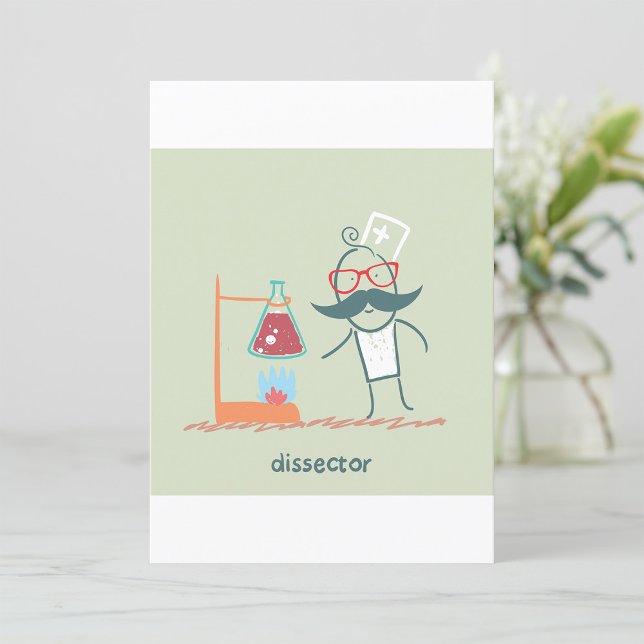 Invitación Científico Loco Diseccionador con Bigote (Subido por el creador)
