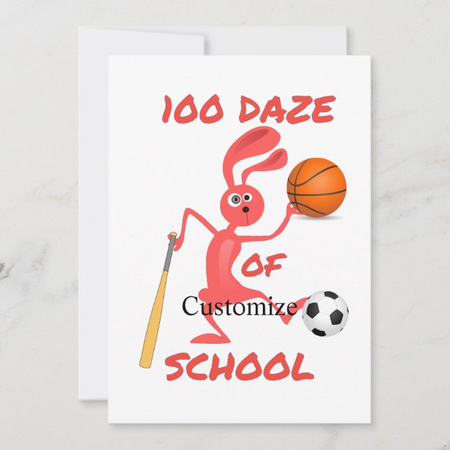 Invitación Ciento De Deslumbramiento De La Escuela Thunder_Co (Anverso)