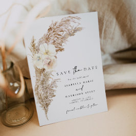 Invitación CIERA Boho Dry Pampas Grass Save the Date