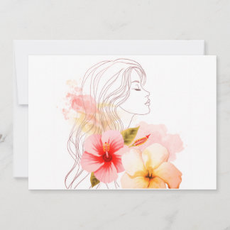 Invitación Cierra los ojos con la flor roja