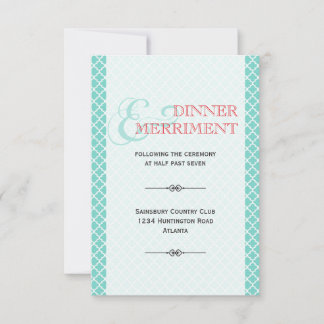 Invitación Cierre de recepción con símbolo ampersand morisco