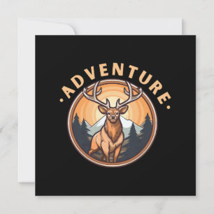 Invitación Ciervo - Salvajismo - Camping - Aventura