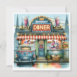INVITACIÓN CIFRAS DE RETRO DINER