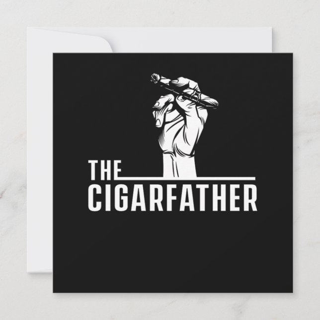 Invitación Cigarfather Cigar Fumador Humidor Cigarros Lover G (Anverso)