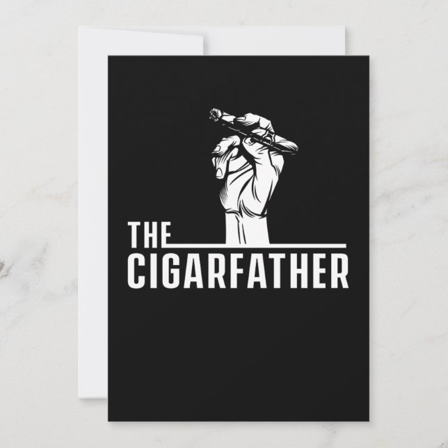 Invitación Cigarfather Cigar Fumador Humidor Cigarros Lover G (Anverso)