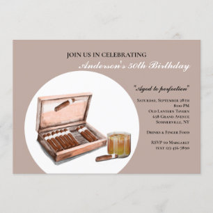 Invitación Cigarros y Brandy