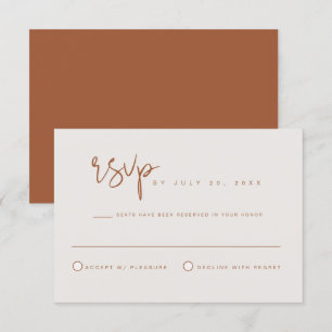 Invitación CILANTRO - Tono terroso bohemio naranja quemado RS