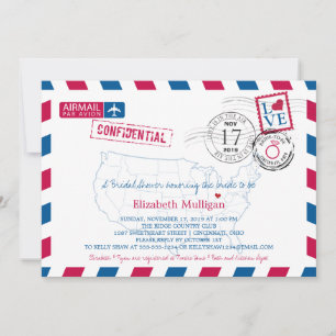 Invitación Cincinnati Ohio Airport   Bridal Shower