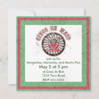Invitación Cinco de mayo con pimientos