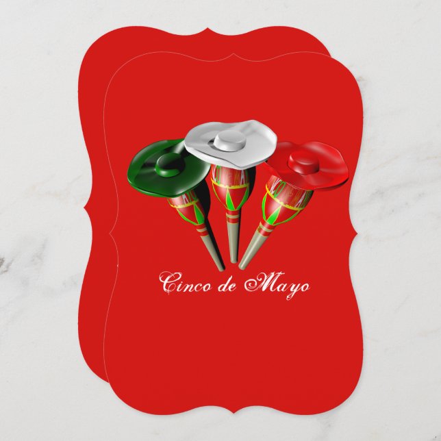 Invitación Cinco de mayo, fiesta mexican (Anverso / Reverso)