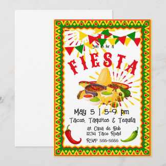 Invitación Cinco de Mayo Fiesta Salsa