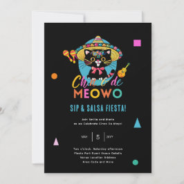 Invitación Cinco de Meowo Fiesta de Fiesta Cat Mayo