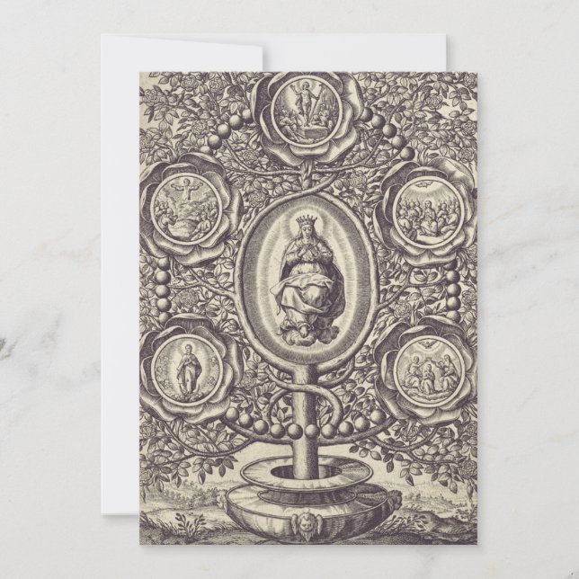 Invitación Cinco misterios gloriosos (Anverso)