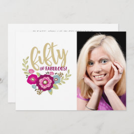 Invitación Cincuenta fabulosos cumpleaños número 50