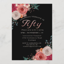 Cincuenta fabulosos rosas de coral fiesta de cumpl