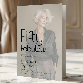 Invitación Cincuenta y Fabulosa Foto Fiesta de Cumpleaños 50