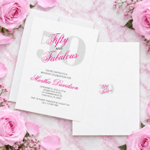 Cincuenta y fabuloso celebración de glamour rosa