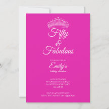Cincuenta y Fabuloso Corona Rosa Cumpleaños
