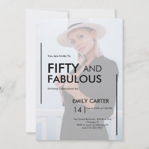 Invitación Cincuenta y fabuloso cumpleaños 50 Foto