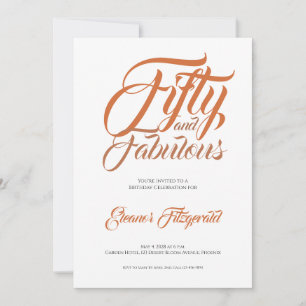 Invitación Cincuenta y Fabuloso Cumpleaños de Terracota 50