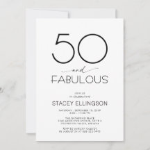 Cincuenta y Fabuloso Cumpleaños Mínimo 50
