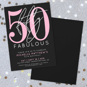 Invitación Cincuenta y fabuloso cumpleaños número 50