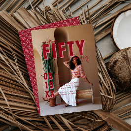Invitación Cincuenta y fabuloso | Fiesta de cumpleaños número