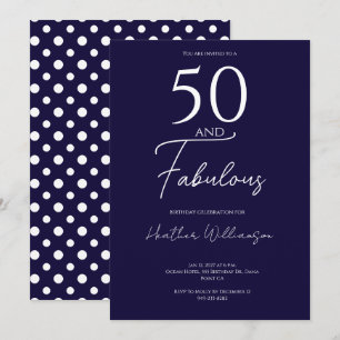Invitación Cincuenta y Fabuloso Fiesta de Cumpleaños número 5