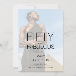 Invitación Cincuenta y fabuloso foto 50 cumpleaños
