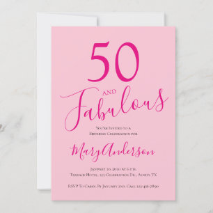 Invitación Cincuenta y fabuloso partido de cumpleaños 50 del 