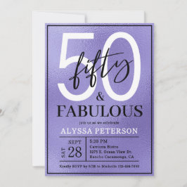 Invitación Cincuenta y Fabuloso Script Cumpleaños 50