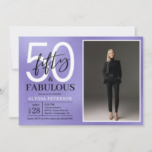 Invitación Cincuenta y Fabuloso Script Cumpleaños 50 Foto