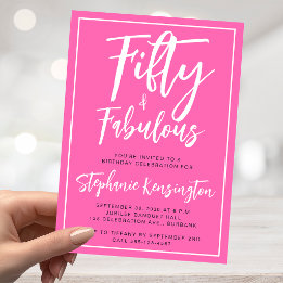 Invitación Cincuenta y Fabuloso Script Fiesta de Cumpleaños 5