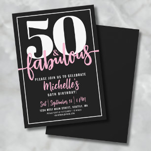 Invitación Cincuenta y fabulosos cumpleaños modernos número 5