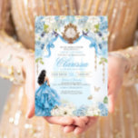 Invitación Cinderella Blue Royal Sweet Sixteen Princess<br><div class="desc">Un sueño de cuento de hadas se hizo realidad. Su día especial merece un diseño de invitación muy especial. Puse mucho tiempo y cuidado en diseñar esta invitación y estoy ENAMORADO con ella. ¡Espero que tú también lo seas! Esta invitación a la Cenicienta tiene tantos pequeños toques de lujo perfectos...</div>