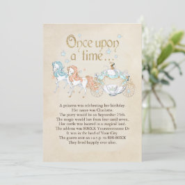 Invitación Cinderella Carriage Vintage Fairy Tale Storybook