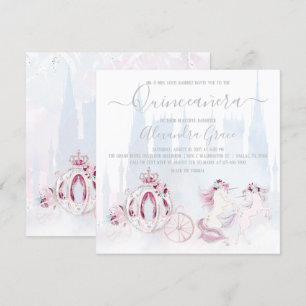 Invitación Cinderella Princesa Cuento de Hadas Quinceañera