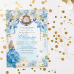 Invitación Cinderella Princesa Luz Azul y Dulce Oro 16<br><div class="desc">Un sueño de cuento de hadas se hizo realidad. Su día especial merece un diseño de invitación muy especial. Puse mucho tiempo y cuidado en diseñar esta invitación y estoy ENAMORADO con ella. ¡Espero que tú también lo seas! Esta invitación a la Cenicienta tiene tantos pequeños toques de lujo perfectos...</div>