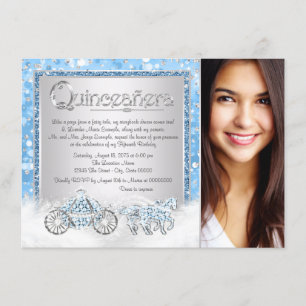 Invitación Cinderella Princesa Quinceañera
