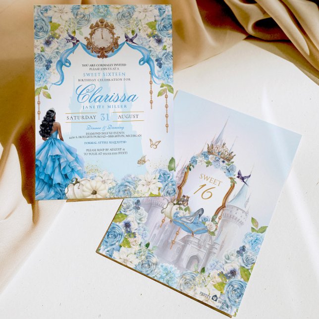 Invitación Cinderella Princess Royal Sweet 16 (Subido por el creador)