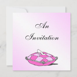 Invitación Cinderella Slipper Pink Pillow Briower