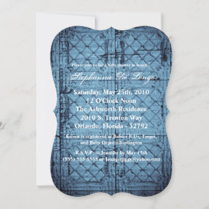 Invitación Cinelina del panel de estaño rústico de la invitac