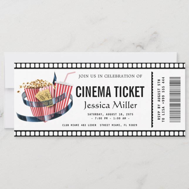 Invitación cinema ticket Invitation (Anverso)